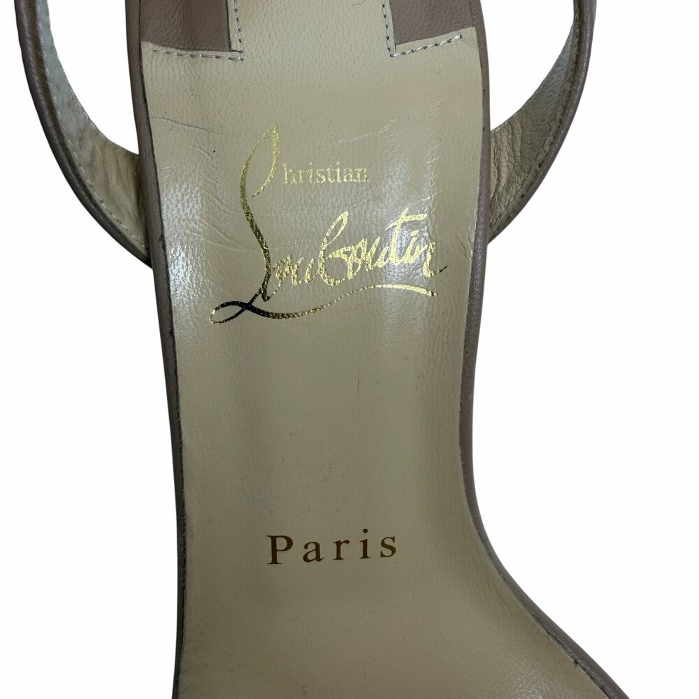 Christian Louboutin Miss Z 100 Strappy Sandal Blush Beige Size 36.5 - Picture 11 of 12